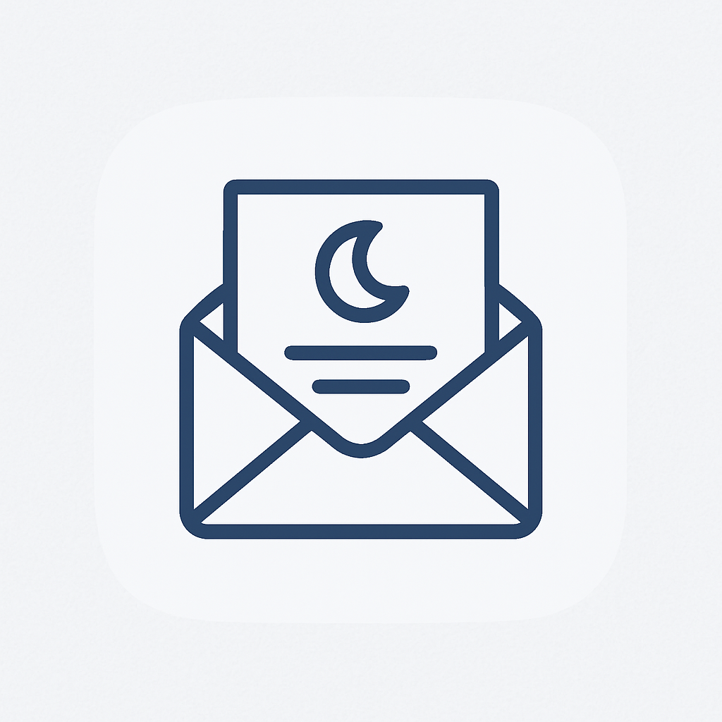 Free Sleep Reset Kit icon – envelope symbol for downloadable checklist and tips